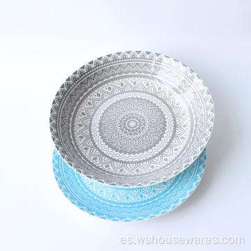 Sistema de vajillas de vajilla de cerámica de estilo boho cuchara de tazón
